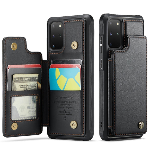 For Samsung Galaxy S20+ CaseMe C22 Card Slots Holder RFID Anti-theft Phone Case(Black)