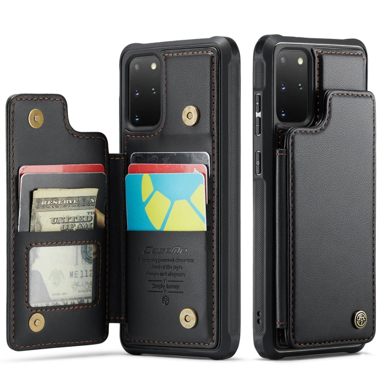 For Samsung Galaxy S20+ CaseMe C22 Card Slots Holder RFID Anti-theft Phone Case(Black)