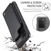 For Samsung Galaxy S20+ CaseMe C22 Card Slots Holder RFID Anti-theft Phone Case(Black)