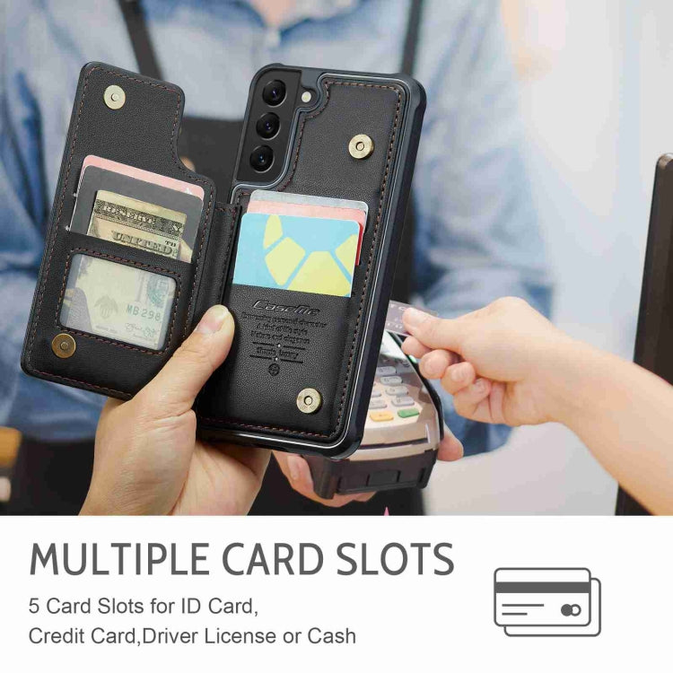 For Samsung Galaxy S22+ 5G CaseMe C22 Card Slots Holder RFID Anti-theft Phone Case(Black)