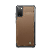 For Samsung Galaxy S20 CaseMe C22 Card Slots Holder RFID Anti-theft Phone Case(Brown)