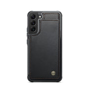 For Samsung Galaxy S21 5G CaseMe C22 Card Slots Holder RFID Anti-theft Phone Case(Black)