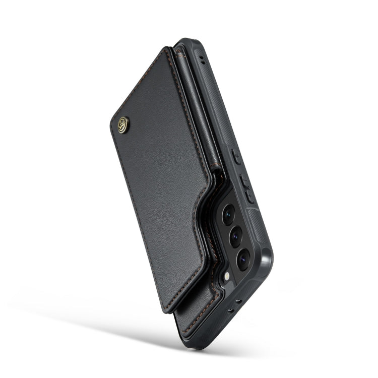 For Samsung Galaxy S21 5G CaseMe C22 Card Slots Holder RFID Anti-theft Phone Case(Black)