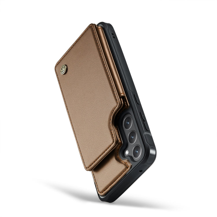 For Samsung Galaxy S23 FE 5G CaseMe C22 Card Slots Holder RFID Anti-theft Phone Case(Brown)