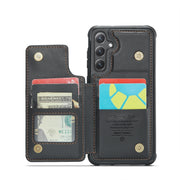 For Samsung Galaxy S23 FE 5G CaseMe C22 Card Slots Holder RFID Anti-theft Phone Case(Black)
