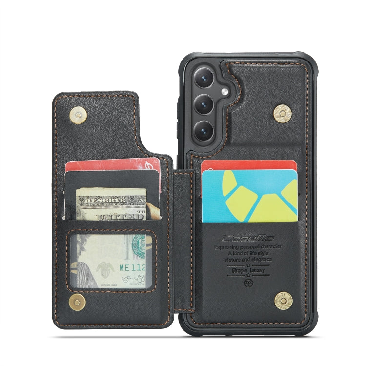 For Samsung Galaxy S23 FE 5G CaseMe C22 Card Slots Holder RFID Anti-theft Phone Case(Black)