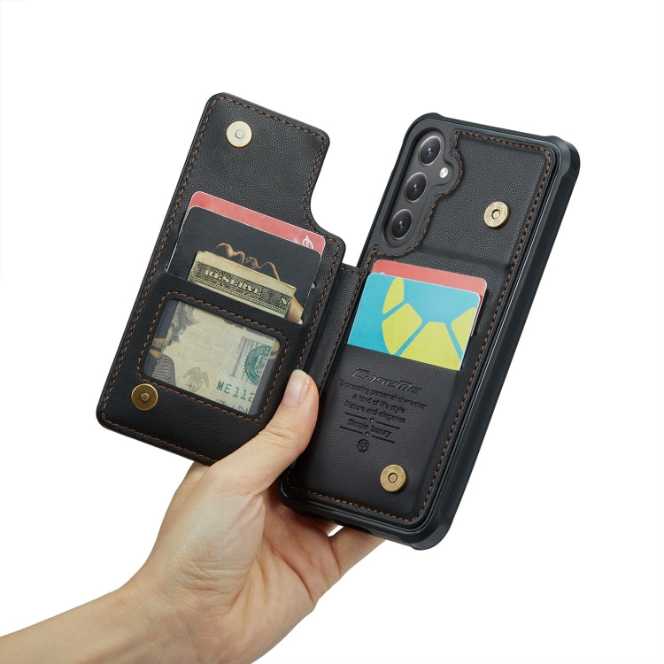 For Samsung Galaxy S23 FE 5G CaseMe C22 Card Slots Holder RFID Anti-theft Phone Case(Black)