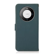 For Huawei Mate 60 Pro KHAZNEH Custer Genuine Leather RFID Phone Case(Green)