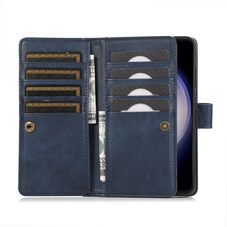 For Samsung Galaxy S24 5G Wristband Card Slot Leather Phone Case(Blue)