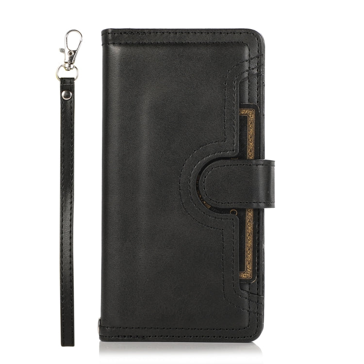 For Samsung Galaxy S24 5G Wristband Card Slot Leather Phone Case(Black)