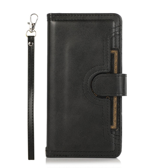 For Samsung Galaxy S24 5G Wristband Card Slot Leather Phone Case(Black)