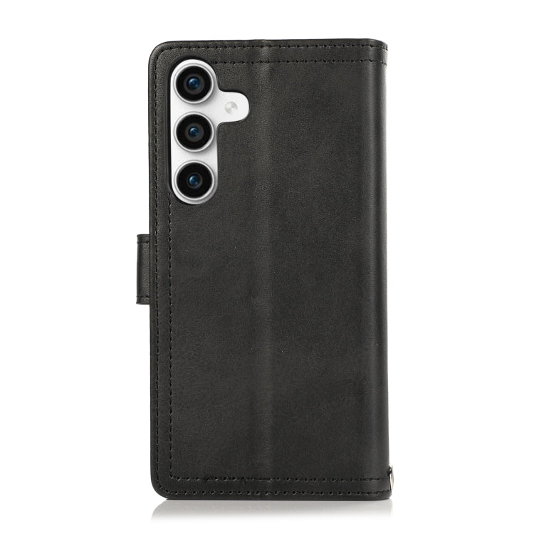For Samsung Galaxy S24 5G Wristband Card Slot Leather Phone Case(Black)