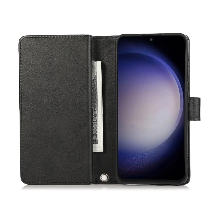 For Samsung Galaxy S24 5G Wristband Card Slot Leather Phone Case(Black)