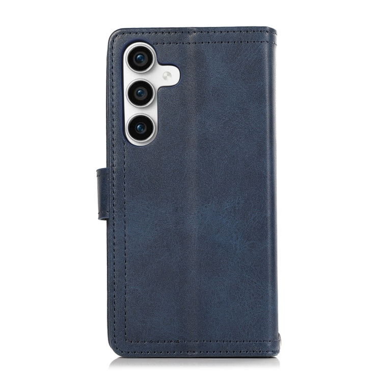 For Samsung Galaxy S24+ 5G Wristband Card Slot Leather Phone Case(Blue)