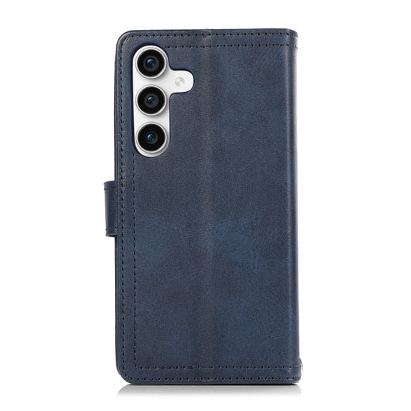 For Samsung Galaxy S24+ 5G Wristband Card Slot Leather Phone Case(Blue)