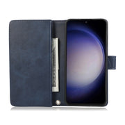 For Samsung Galaxy S24+ 5G Wristband Card Slot Leather Phone Case(Blue)