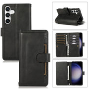 For Samsung Galaxy S24+ 5G Wristband Card Slot Leather Phone Case(Black)