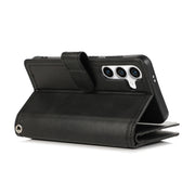 For Samsung Galaxy S24+ 5G Wristband Card Slot Leather Phone Case(Black)