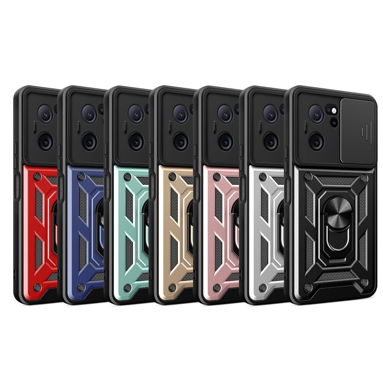 For Xiaomi Redmi K60 Ultra 5G Sliding Camera Cover Design TPU Hybrid PC Phone Case(Blue)