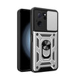 For Xiaomi Redmi K60 Ultra 5G Sliding Camera Cover Design TPU Hybrid PC Phone Case(Silver) - Redmi K60 Ultra Cases by PMC TechLife | Online Shopping South Africa | PMC TechLife | Buy Now Pay Later Mobicred