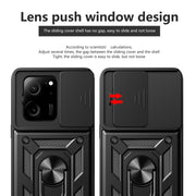 For Xiaomi 13T/13T Pro/Redmi K60 Ultra Sliding Camera Cover Design TPU Hybrid PC Phone Case(Red)