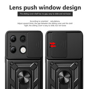 For Xiaomi Redmi Note 13 4G Global Sliding Camera Cover Design TPU Hybrid PC Phone Case(Mint Green)