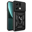 For Xiaomi Redmi Note 13 4G Global Sliding Camera Cover Design TPU Hybrid PC Phone Case(Black) - Note 13 Cases by PMC TechLife | Online Shopping South Africa | PMC TechLife | Buy Now Pay Later Mobicred