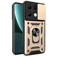 For Xiaomi Redmi Note 13 4G Global Sliding Camera Cover Design TPU Hybrid PC Phone Case(Gold) - Note 13 Cases by PMC TechLife | Online Shopping South Africa | PMC TechLife | Buy Now Pay Later Mobicred