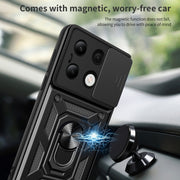 For Xiaomi Redmi Note 13 4G Global Sliding Camera Cover Design TPU Hybrid PC Phone Case(Blue)