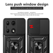 For Xiaomi Redmi Note 13 Pro 4G Global Sliding Camera Cover Design TPU Hybrid PC Phone Case(Red)