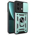 For Xiaomi Redmi Note 13 5G Sliding Camera Cover Design TPU Hybrid PC Phone Case(Mint Green) - Note 13 Cases by PMC TechLife | Online Shopping South Africa | PMC TechLife | Buy Now Pay Later Mobicred
