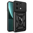 For Xiaomi Redmi Note 13 5G Sliding Camera Cover Design TPU Hybrid PC Phone Case(Black) - Note 13 Cases by PMC TechLife | Online Shopping South Africa | PMC TechLife | Buy Now Pay Later Mobicred