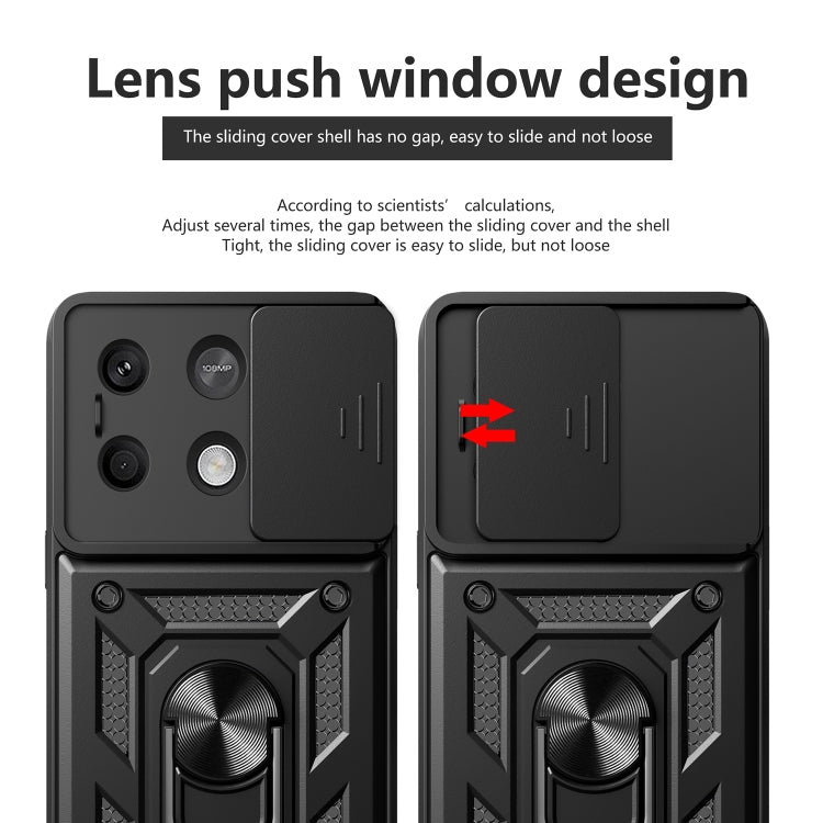 For Xiaomi Redmi Note 13 5G Sliding Camera Cover Design TPU Hybrid PC Phone Case(Red)