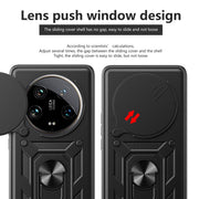For Xiaomi 14 Ultra Sliding Camera Cover Design TPU Hybrid PC Phone Case(Red)
