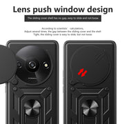 For Xiaomi Redmi A3 Sliding Camera Cover Design TPU Hybrid PC Phone Case(Red)