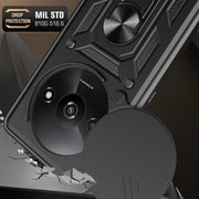 For Xiaomi Redmi A3 Sliding Camera Cover Design TPU Hybrid PC Phone Case(Blue)