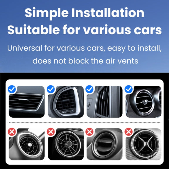USAMS US-ZJ075 Magnetic Car Air Vent Phone Holder(Black)