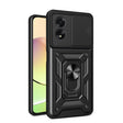 For OPPO A38 4G Global Sliding Camera Cover Design TPU Hybrid PC Phone Case(Black) - A38 Cases by PMC TechLife | Online Shopping South Africa | PMC TechLife