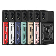 For OPPO A38 4G Global Sliding Camera Cover Design TPU Hybrid PC Phone Case(Black)