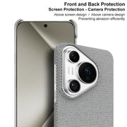 For Huawei Pura 70 imak Ruiyi Series Cloth Texture PU + PC Phone Case(Black)