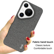 For Huawei Pura 70 imak Ruiyi Series Cloth Texture PU + PC Phone Case(Black)