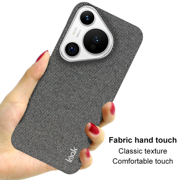 For Huawei Pura 70 imak Ruiyi Series Cloth Texture PU + PC Phone Case(Black)