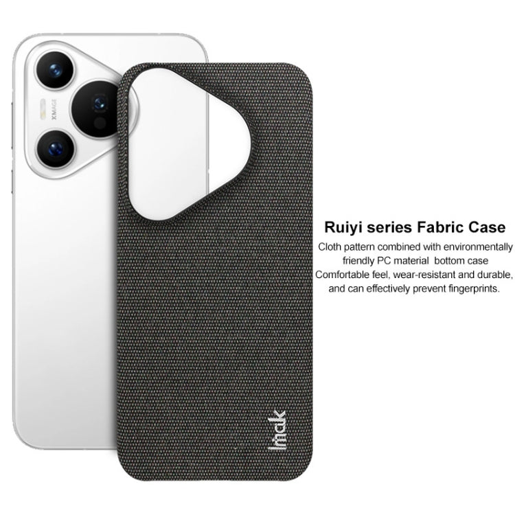 For Huawei Pura 70 imak Ruiyi Series Cloth Texture PU + PC Phone Case(Black)
