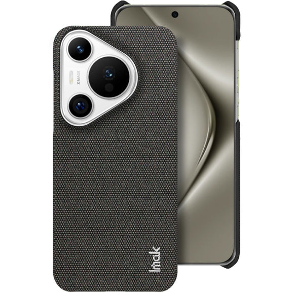 For Huawei Pura 70 imak Ruiyi Series Cloth Texture PU + PC Phone Case(Black)