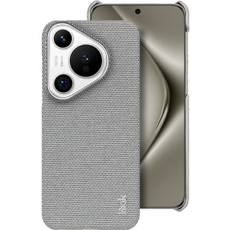 For Huawei Pura 70 imak Ruiyi Series Cloth Texture PU + PC Phone Case(Light Grey)