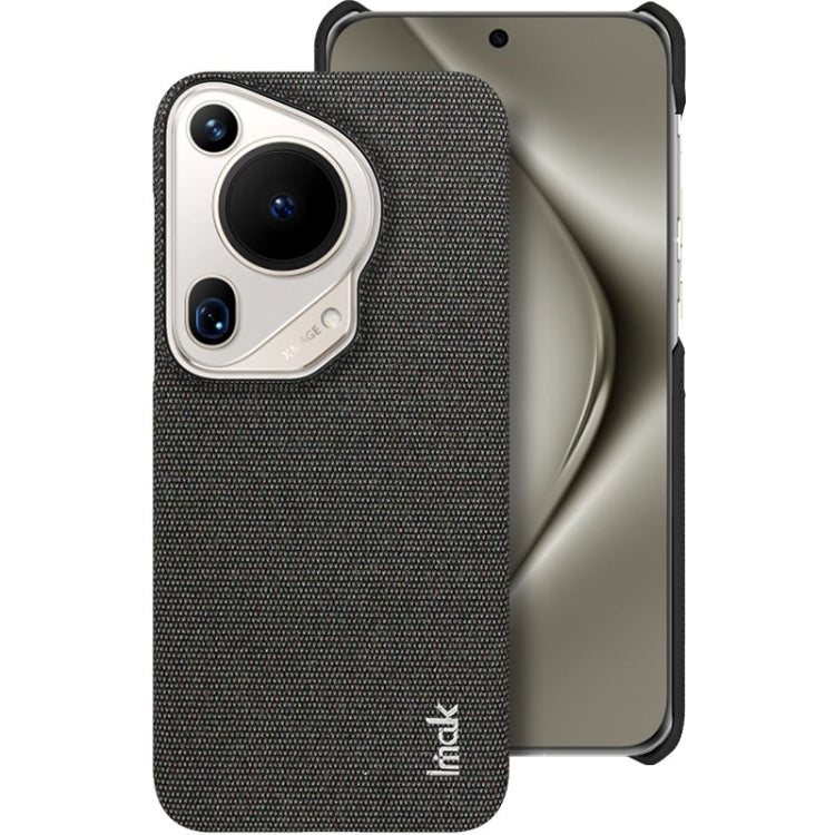 For Huawei Pura 70 Ultra imak Ruiyi Series Cloth Texture PU + PC Phone Case(Black)