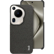 For Huawei Pura 70 Ultra imak Ruiyi Series Cloth Texture PU + PC Phone Case(Black)