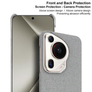 For Huawei Pura 70 Ultra imak Ruiyi Series Cloth Texture PU + PC Phone Case(Black)