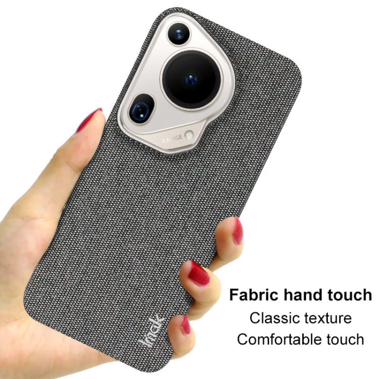 For Huawei Pura 70 Ultra imak Ruiyi Series Cloth Texture PU + PC Phone Case(Black)