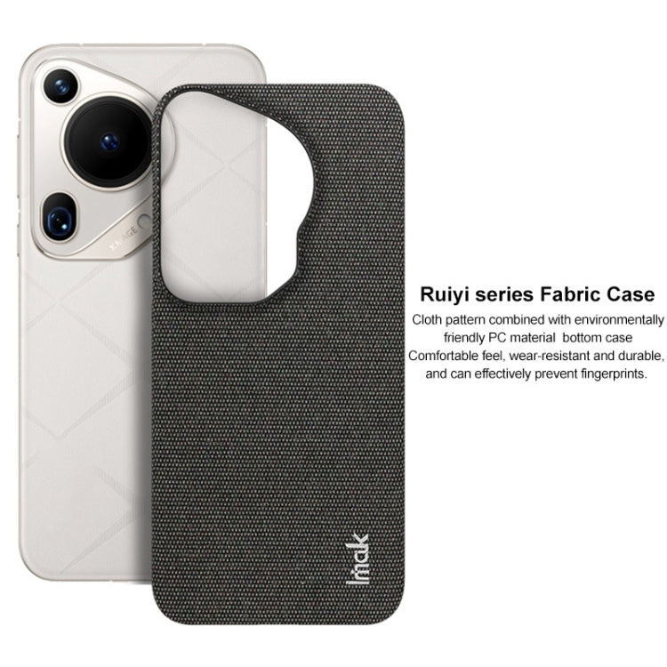 For Huawei Pura 70 Ultra imak Ruiyi Series Cloth Texture PU + PC Phone Case(Black)
